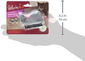 Petlinks Roaming Runner Mouse Electronic Motion Toy for Cats & Kittens, Battery Powered, Gray