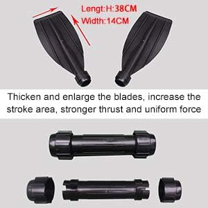 Kayak Paddle, 2Pcs Aluminium Alloy Detachable Lightweight - Ribbed Blade Kayak Paddles with Round Grip