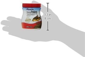 3.25 oz Aqueon Shrimp Pellets Sinking Food for Tropical Fish, Goldfish, Loaches, Catfish and Other Bottom Feeding Fish
