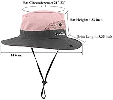 Women's Summer Sun-Hat - Ponytail Outdoor UV-Protection Mesh Wide Brim Foldable Hat with Ponytail Hole