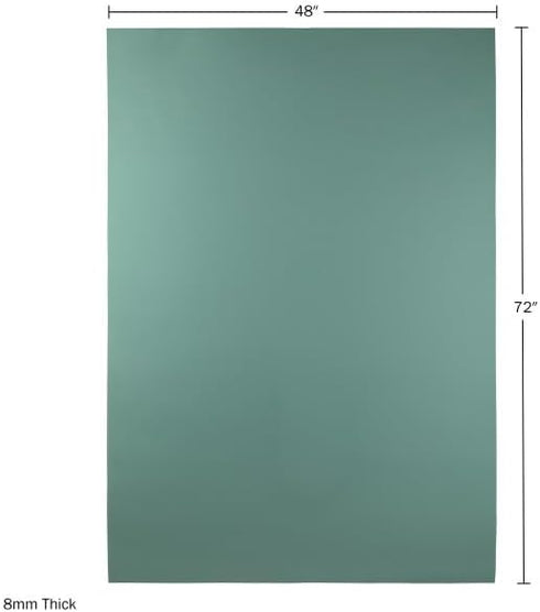 Large Yoga Mat - 6’x4’ Wide Exercise Mat, 8mm Thick Non-Slip Workout Mat