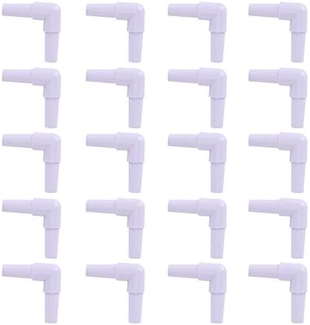 TOPINCN 20pcs L Shaped Aquarium Hose Connector, Air Hose Adapter, Volume Control Valve