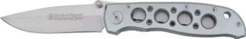 Smith & Wesson Extreme Ops CK105H Folding Knife, 7.3in S.S., 3.2in Drop Point Blade, Aluminum Handle