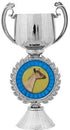 6.5" Custom Silver Dairy Goat Trophy Award with Chaplet Cup