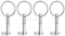 Four Pcs Marine Grade Stainless Bimini Top Pins, 1/4" x 1" Grip with Drop Cam & Spring