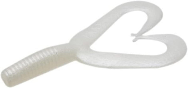 Zoom Bait Creepy Crawler Twin Tail Bait-Pack of 16 (White Pearl, 3-Inch)