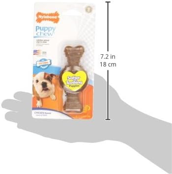 15 lbs, 1 Count Nylabone Ring Bone Chew Toy for Puppies, Puppy Teething Toys, Puppy Enrichment Toys, Chicken Flavor