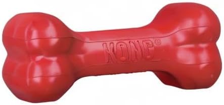 KONG Goodie Bone, Classic Durable Natural Rubber Dog Bone, Red, for Small Dogs