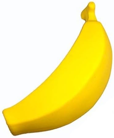 Latex Dog Squeaky Chew Toy, Banana, 5.11"