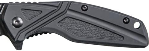 Smith & Wesson SW1101 6.89in Stainless Steel Folding Knife with 3in Drop Point Blade and Rubberized Handle