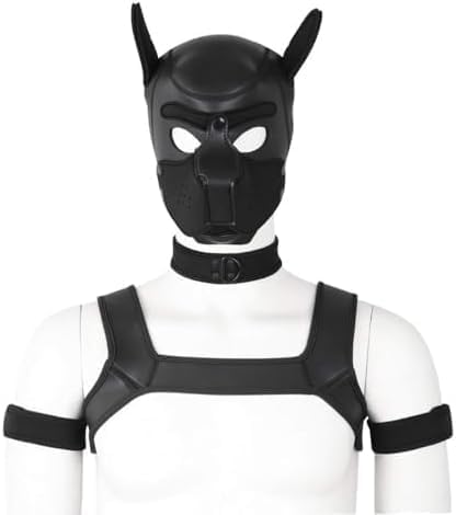 Adults Neoprene Puppy Hood Custom Animal Head Mask Novelty Costume Dog Hood