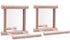 Bird Mirror Wooden Hanging Swing Interactive Play Toys for Small Parrots, 2 PCS Accessories