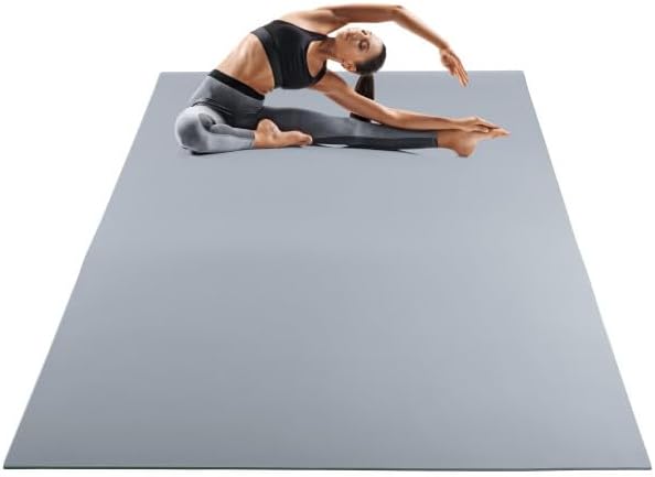 Large Yoga Mat, 6’x4’ Wide Exercise Mat, 8mm Thick Non-Slip Workout Mat for Home Fitness