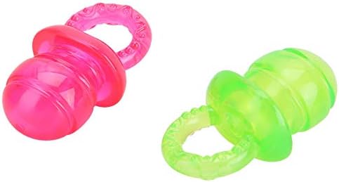 HEEPDD 2Pcs Dog Pacifier Chew Toys, Pet Puppy Molar Chewing Training Toys for Dogs and Cats (Red Green)