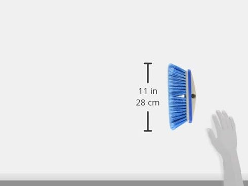 8" 3/4" (040162) STAR BRITE Premium Medium Wash Brush Head W/Bumper - Dual Connections Fit Either Standard Threaded