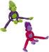 PetSport 2 Pack Jungle Monkey Plush Dog Toys, 14 Inch, Assorted Designs with Squeakers and Floppy Limbs