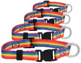 Rainbow Pet Collars for Dogs and Cats, LGBTQ Accessories, Gay Pride Pride Flag Collar, Large Size