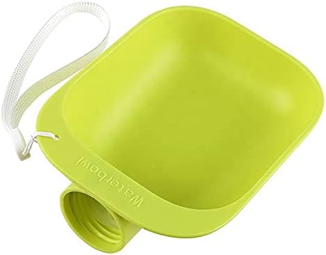 Dog Water Bowl for Long Walks, Travel, Camping, Portable Leak Proof Dispenser for Dogs and Cats, Green