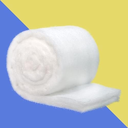 Premium Polyester Fiber Aquarium White Filter Floss Pad, 0.28” to 0.39” Thick, Cut to Fit Hang on Box Filter, 2PCS