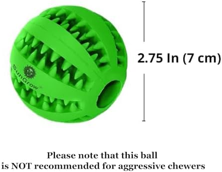 SunGrow Teething Treat Chew Ball for Rabbit, Ferret, Guinea Pig, Puppy, Kitten - 2.75 inches
