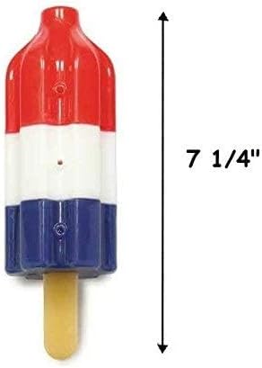 Dog Toy Rocket Pop Ice Cream - Popsicle Shaped Frozen Water Summer Toys, Mini
