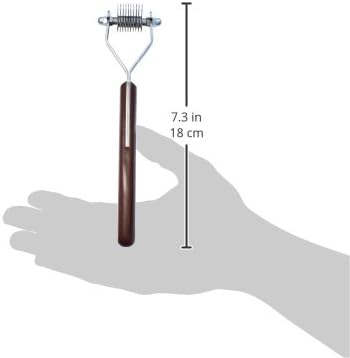 Mars Coat King Mini Dematting Undercoat Grooming Rake Tool for Dogs and Cats, 10-Blade Fine