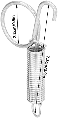 Pssopp Cage Door Spring, 20PCS Multifunctional Spring Cage Spring Easy to Install Nice Cage Accessories for Locking Rabbits Cages Chicken Cages Bird Cages (Large Spring cage Door Hook)