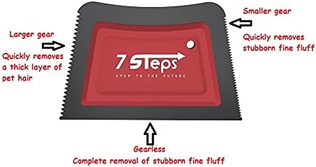 7 Steps Mini Pet Hair Lint Fur Remover, Dog Cat Hair Remover for Auto Detailing Car Carpet Couch Furniture