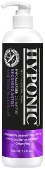 HYPONIC Grooming Artist Shampoo - Hypoallergenic Pet Shampoo for Groomers, Hand Scissoring & Volume (17.9 oz)