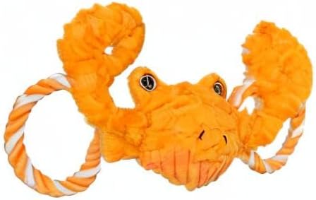 Jolly Tug-a-Mal Crab Tug/Squeak Toy, Medium, Jolly Pets, Crab (JTA63)