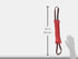 Viper Synthetic K9 Tug Toy, Red, 12" x 2.5, Two Handles for Dogs