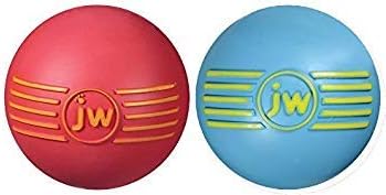 JW Isqueak Ball Rubber Dog Toy, Size: Medium, Pack of 2, Color May Vary