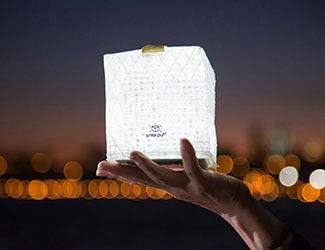 Outdoor Solar-Powered Light - Inflatable LED Lantern, Waterproof, Portable