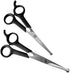 Dog Grooming Scissors, 2 Pack, Stainless Steel Pet Scissors for Facial Hair and Body Fur with Safety Rounded Tips