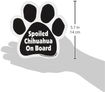Imagine This Paw Car Magnet, Spoiled Chihuahua on Board, 5-1/2-Inch x 5-1/2-Inch
