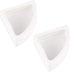 ibasenice Reptile Food Water Bowls - Ceramic Dish for Leopard Gecko (Medium Triangle, 2PCS)