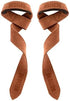 Leather Weightlifting Straps with Thick Soft Sponge Lining, Pair for Gym Workout