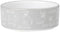 PetRageous 11017 Playful Pet Eat Drink Bark Stoneware Dog Bowl 5-Inch Diameter and 2-Inch Tall Bowl with 2-Cup Capacity and Dishwasher and Microwave Safe for Small and Medium Dogs, Gray and White