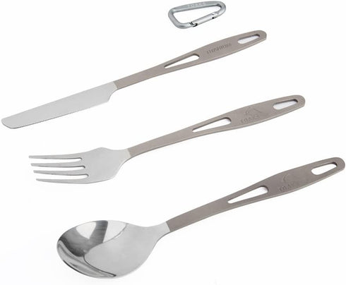 TOAKS Titanium 3-Piece Cutlery Set for Outdoor Use