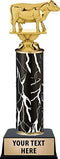 Crown Awards Dairy Cow Trophies, Personalized Black Lightning Dairy Cow Trophy, Custom