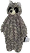 Petlou Stuffingless Floppy Plush Dog Toys with Durable Squeak and Crinkle Paper Dog Chew Toys (Grey, 19" Floppy Raccoon)
