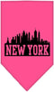 New York Skyline Screen Print Bandana, Large, Bright Pink, Mirage Pet Products