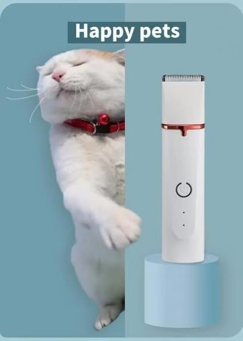 Dog Grooming Clippers Kit, Electric Rechargeable Cat Trimmer Tools, 4 in 1 Multifunctional Low Noise Pet Shaver, Nail