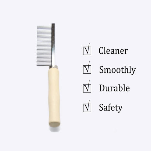 Wooden Handle Grooming Comb for Dogs and Cats