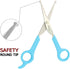Chibuy Professional Pet Grooming Scissors with Round Tip Stainless Steel Dog Eye Cutter for Dogs and Cats, Professional Grooming Tool, Blue, Size 6.70" x 2.6" x 0.43" by Chibuy