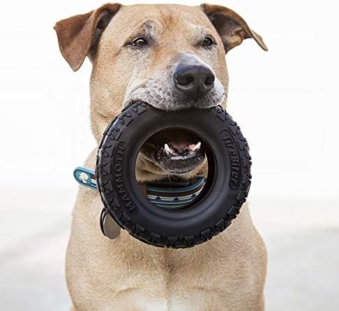 Mammoth TireBiterII – Natural Rubber Dog Toys for Extreme Chewers, Extra Long Interactive Play for Medium - Large Dogs