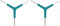 HARFINGTON 2pcs Y-Shaped 3 Way Bike Hex Wrench, 3/4/5mm Lengthen Rod Multi Portable Biking Repair Tools, Blue