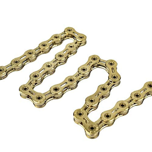 VG SPORTS Bike Chains | 6/7/8/9/10/11 Speed | Lightweight Titanium Half Hollow/Full Hollow, 116 Links