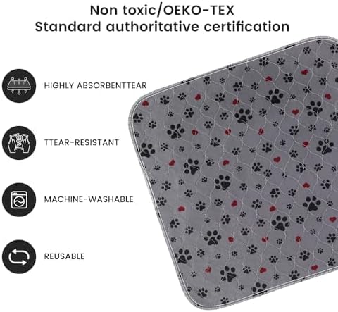 Dogs,2 Pack 48"x48" 100% Washable Pee Pads for Extra Large Super Absorbent Reusable Puppy Pads,Non-Slip Waterproof Dog