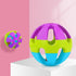 Colorful Interactive Dog Toys for Medium to Large Breed Dogs, Hollow Ball with Bell Inside for Relieving Boredom